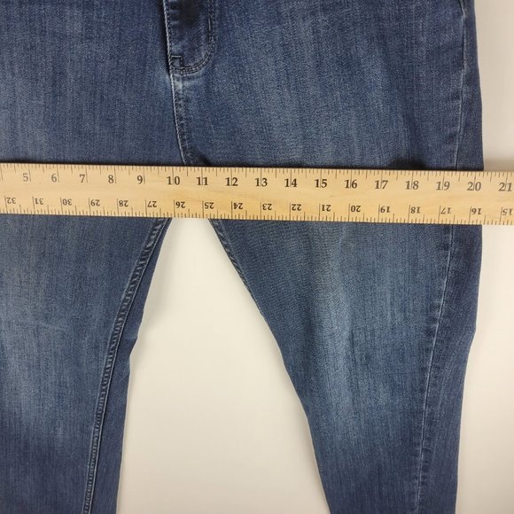 Dish Denim Jeans Women W33 L28 Blue High Rise Skinny Medium Wash Stretch Zip - Picture 10 of 16